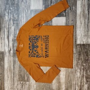 " Should've come with a Warning " long sleeve unisex mens womens stretchy shirt